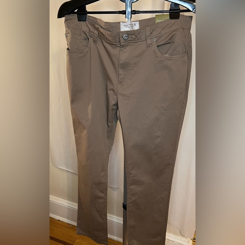 34x30 Free Planet NWT straight slim stretch chino